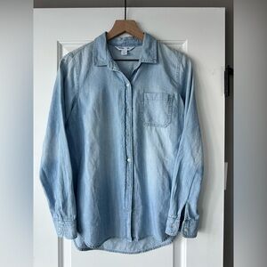 Old Navy Light Blue Denim Button-Down Shirt